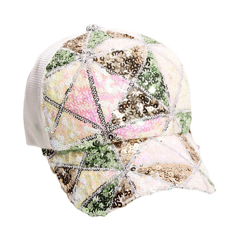 Wholesale Colorful Sequin Sequin Mesh Baseball Cap